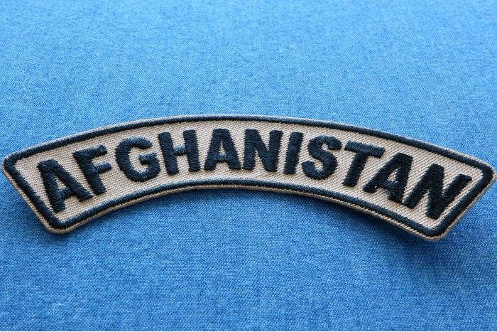 Afghanistan Small Arm Rocker Patch diagonal view