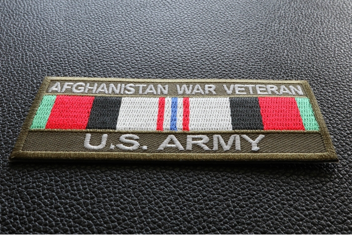 Afghanistan War Veteran US Army Patch diagonal view