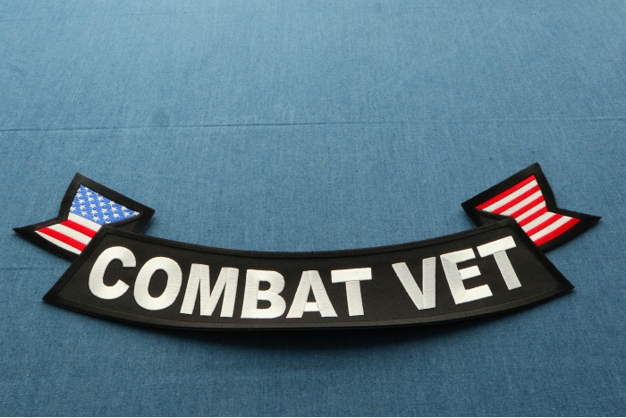 Combat Vet Patch diagonal view