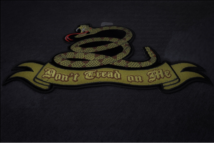 Don't Tread on Me Snake Patch diagonal view