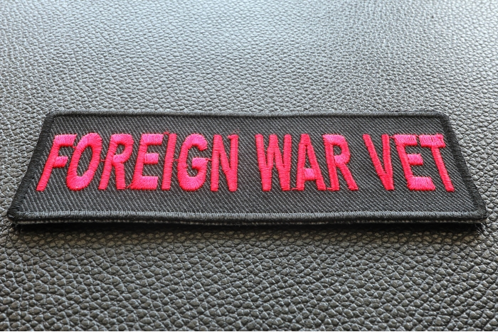 Foreign War Vet Patch Foreign War Vet Patch diagonal view