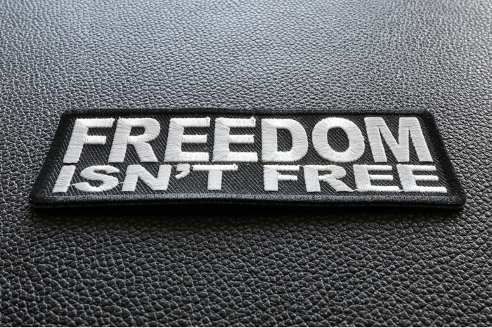 Freedom Isn't Free Patch diagonal view