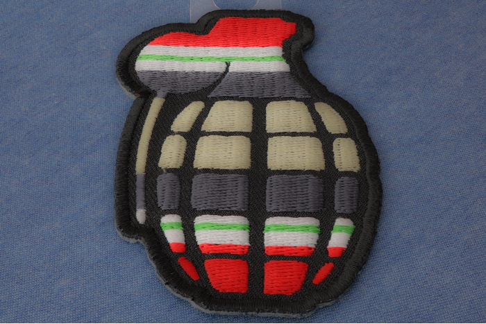 Iraq War Patch - Ribbon Grenade diagonal view