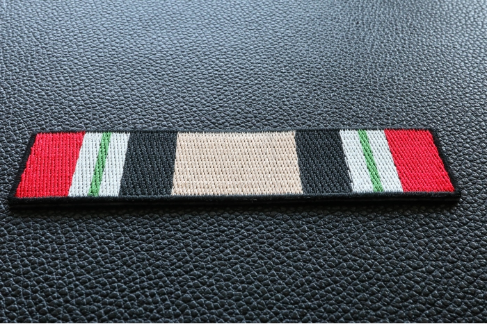Iraq War Service Ribbon Patch diagonal view