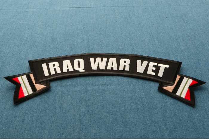 Iraq War Vet Patch diagonal view