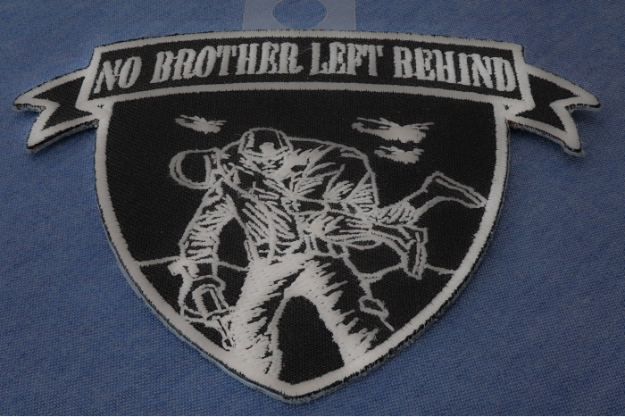 No Brother Left Behind Soldier Patch Soldier carrying Soldier diagonal view