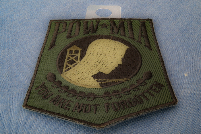 POW MIA Subdued Green Patch diagonal view
