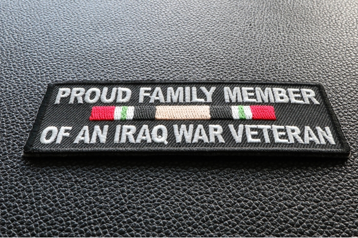 Proud Family Iraq War Vet Patch diagonal view