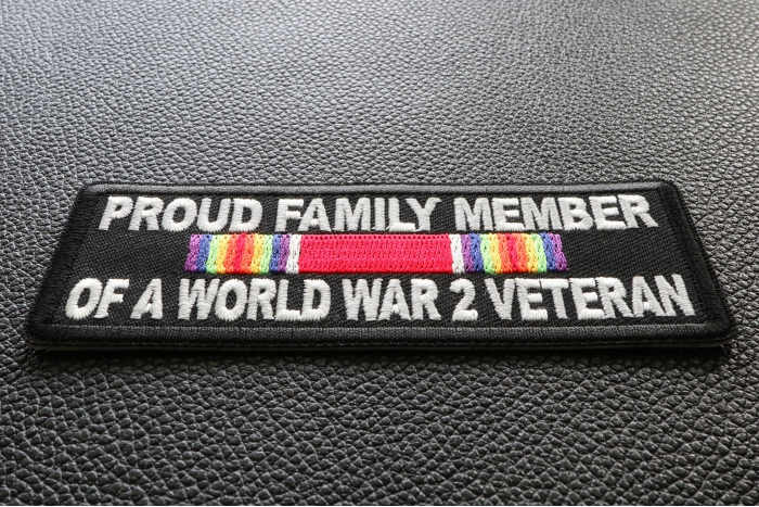 Proud Family Member of a World War 2 Veteran Patch diagonal view
