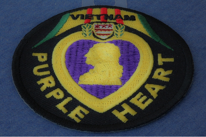 Vietnam Purple Heart Patch diagonal view