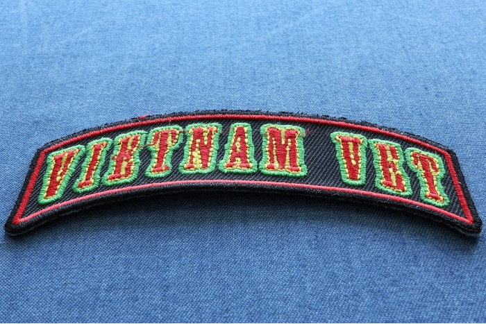 Vietnam Vet Rocker Small Patch diagonal view