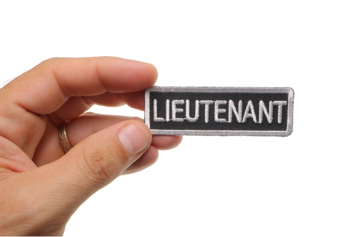 Lieutenant Patch shown on hand for size comparison