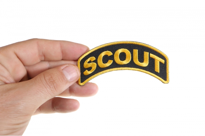 Scout Patch shown on hand for size comparison