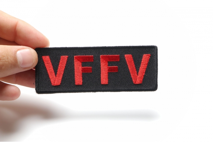 VFFV Patch Vet Forever Forever Vet shown on hand for size comparison