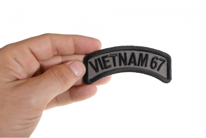 Vietnam 1967 Patch shown on hand for size comparison