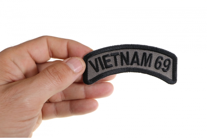 Vietnam 1969 Patch shown on hand for size comparison