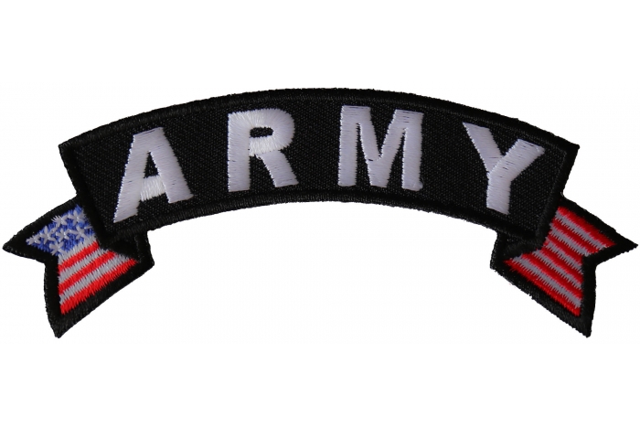 Army Small US Flag Rocker Patch