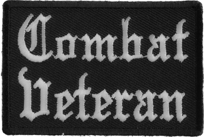 Combat Veteran Patch In Old English
