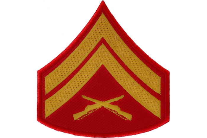 Corporal Patch in Red and Yellow