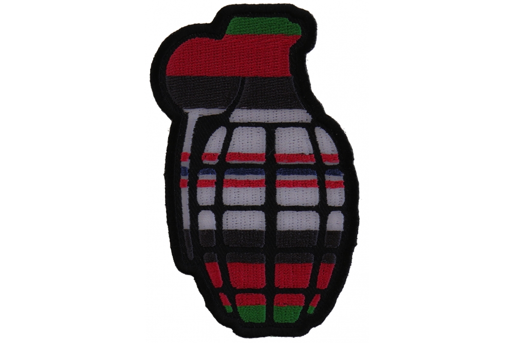 Grenade Iron on Patch Afghanistan Colors
