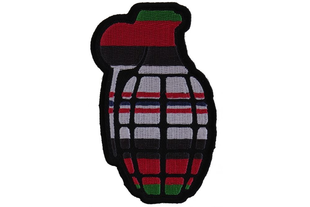 Grenade Iron on Patch Afghanistan Colors