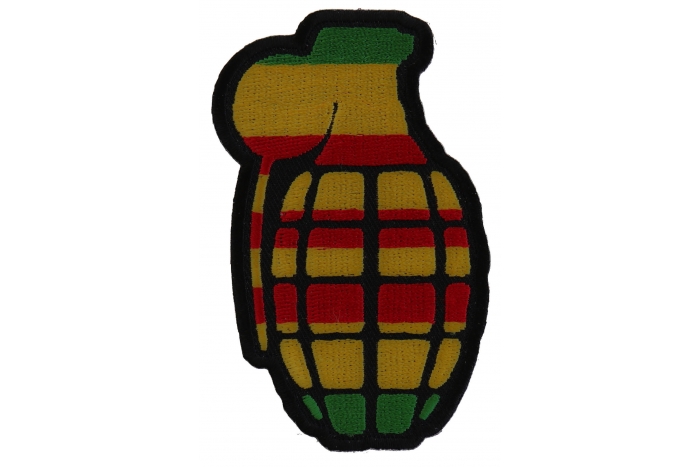 Grenade Iron on Patch Vietnam Colors