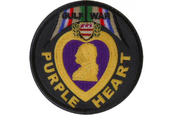 Purple Heart Patch - Gulf War - Embroidered - Sew or Iron on to Jackets