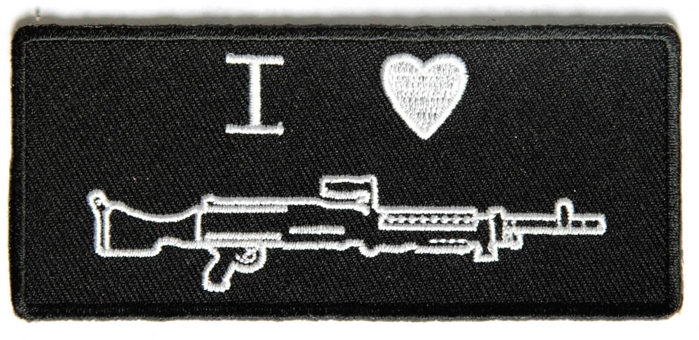 I Heart Machine Gun Patch