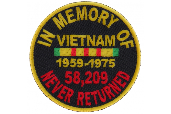 In Memory Of Vietnam Round Patch