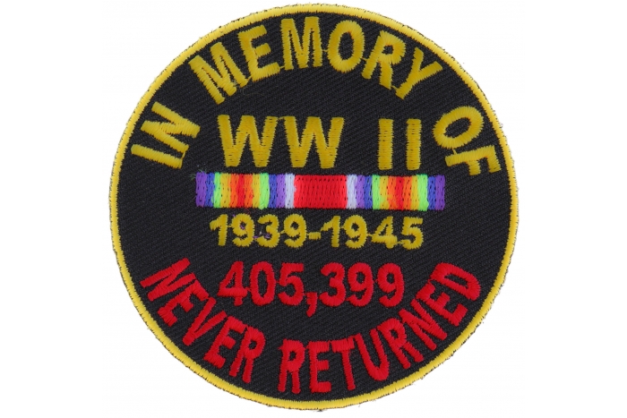 In Memory Of World War 2 Round Patch