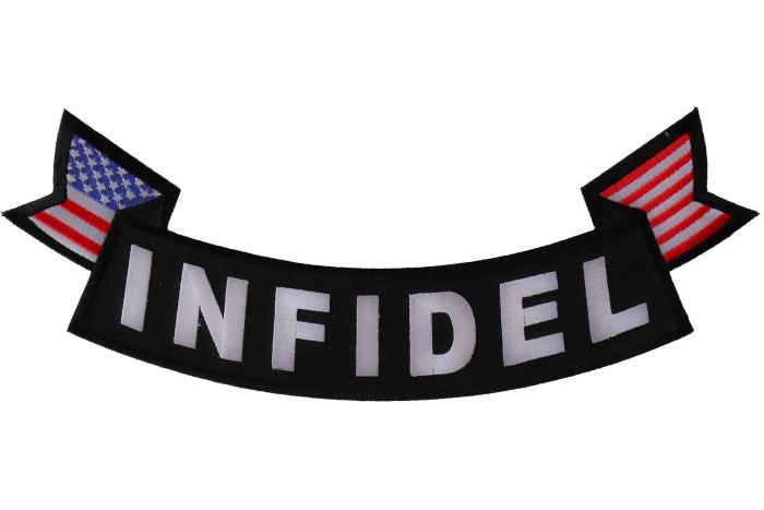 Infidel Patch, US Flag Large Rocker Patch by Ivamis Patches