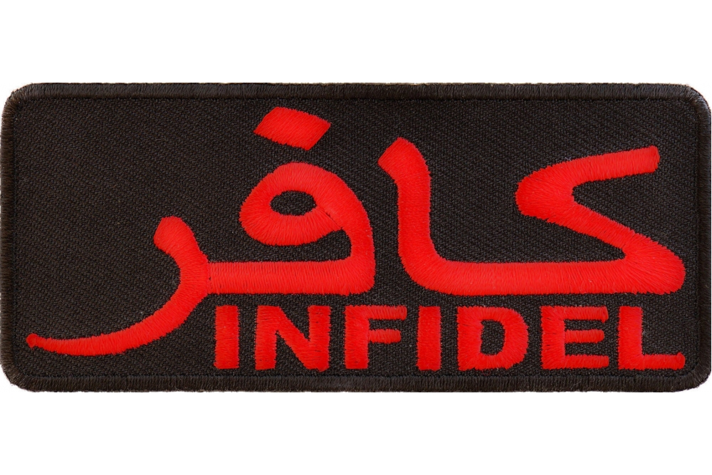Infidel Patch Red With Arabic