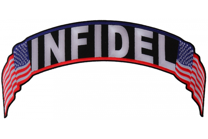 Infidel Patch, US Flag Large Rocker Patch by Ivamis Patches