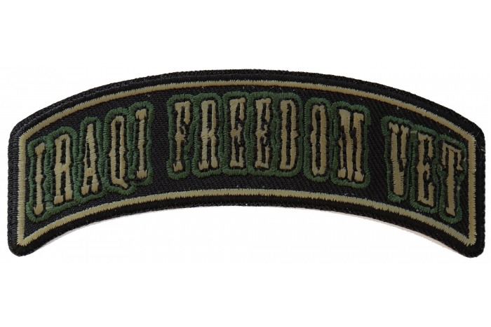 Iraqi Freedom Vet Rocker Small Patch
