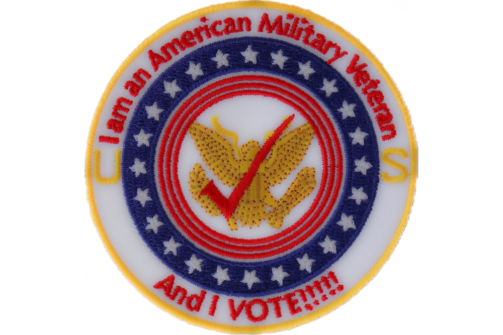 I'm a Vet and I Vote Patch for Hats
