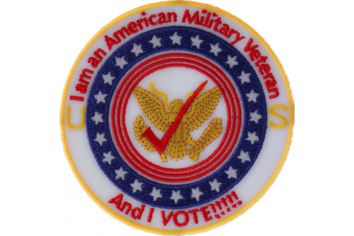 I'm a Vet and I Vote Patch for Hats