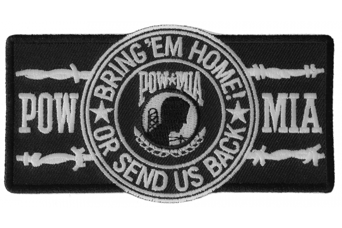 POW MIA Barbwire Patch
