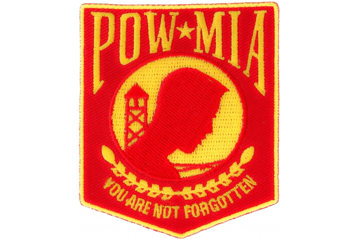 POW MIA Red and Yellow Patch