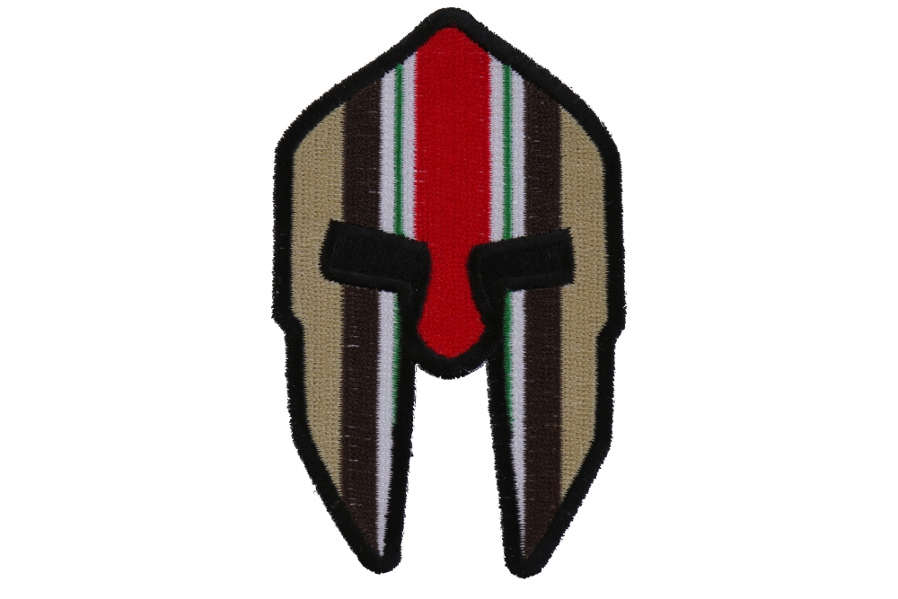 Spartan Helmet Iraq War Vet Ribbon Patch