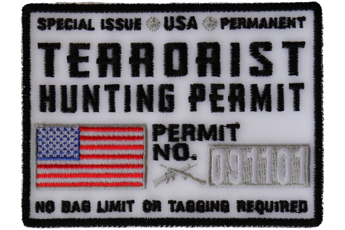 Terrorist Hunting Permit White Patch