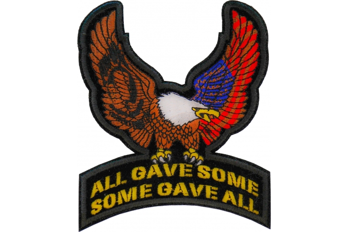 US POW MIA Upwing Eagle Rocker Small Patch