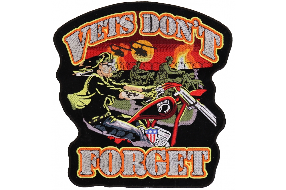 Vets Don't Forget Vietnam Vet Large Back Patch