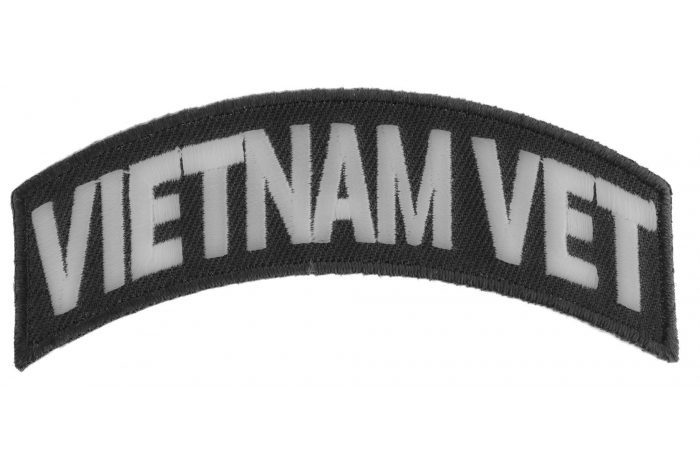 Vietnam Vet Patch White Rocker