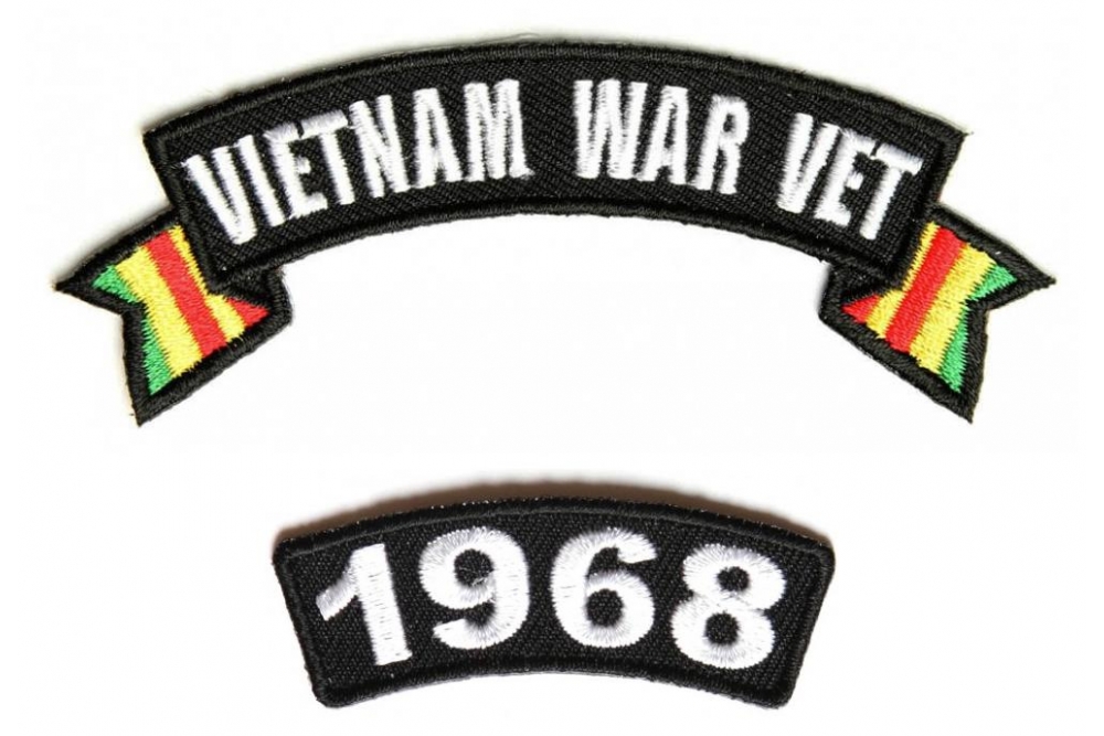 Vietnam War Vet 1968 Patch Set