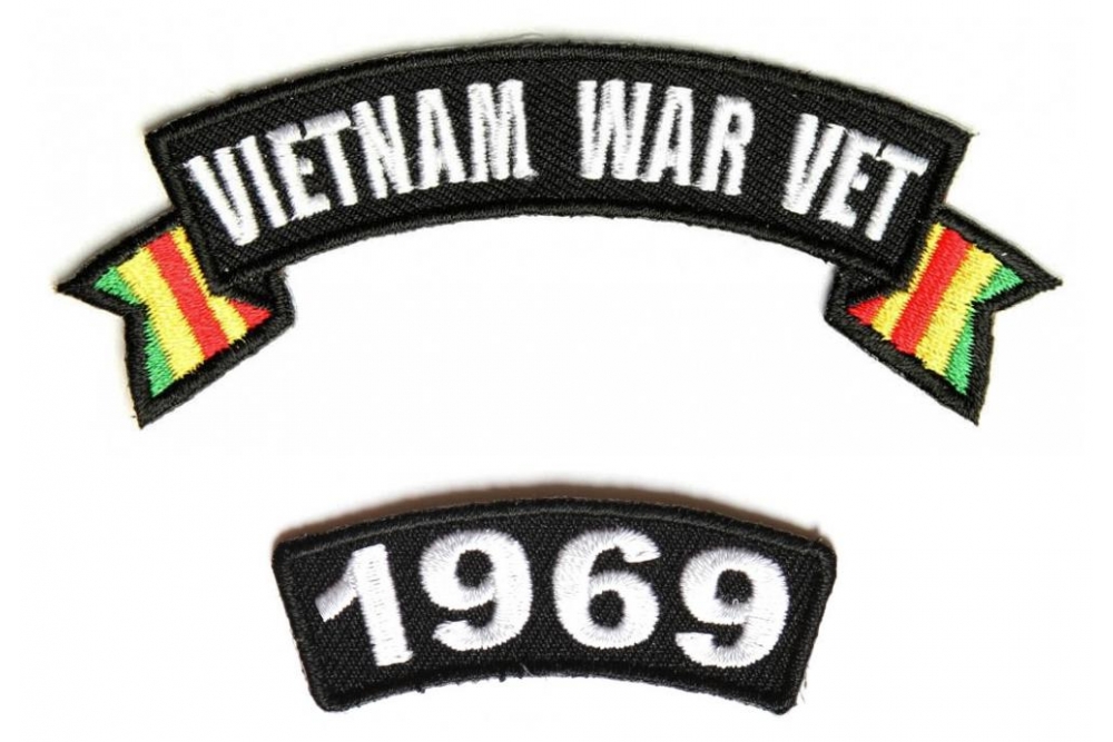 Vietnam War Vet 1969 Patch Set