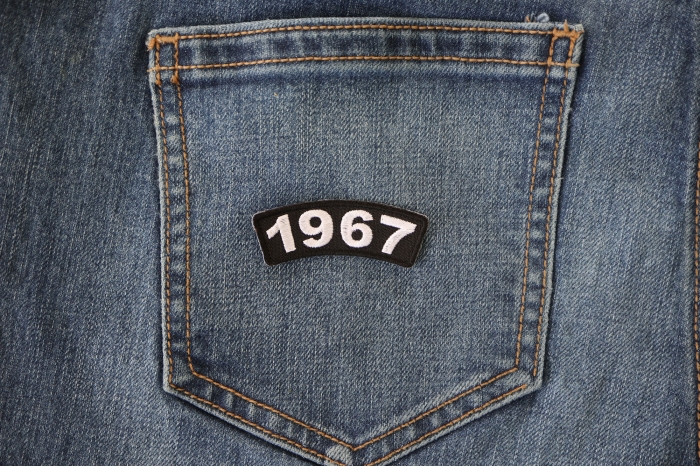 1967 Year Patch shown on jeans