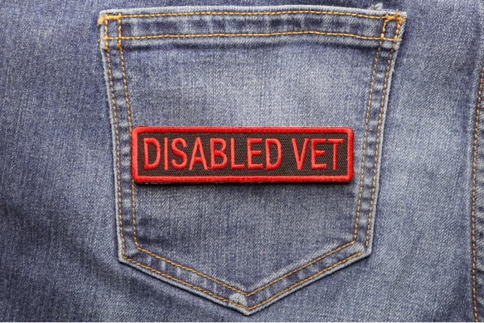 Disabled Vet Patch shown on jeans
