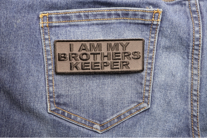 I Am My Brothers Keeper Patch shown on jeans