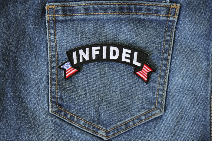 Infidel Patch shown on jeans
