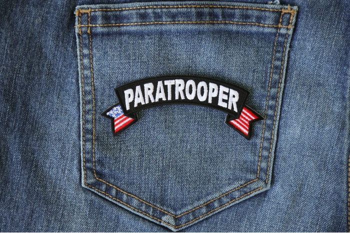 Paratrooper Patch shown on jeans